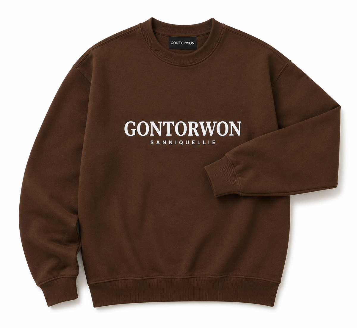Gontorwon Sanniequellie Everyday Relaxed Fleece Jumper White Print Women