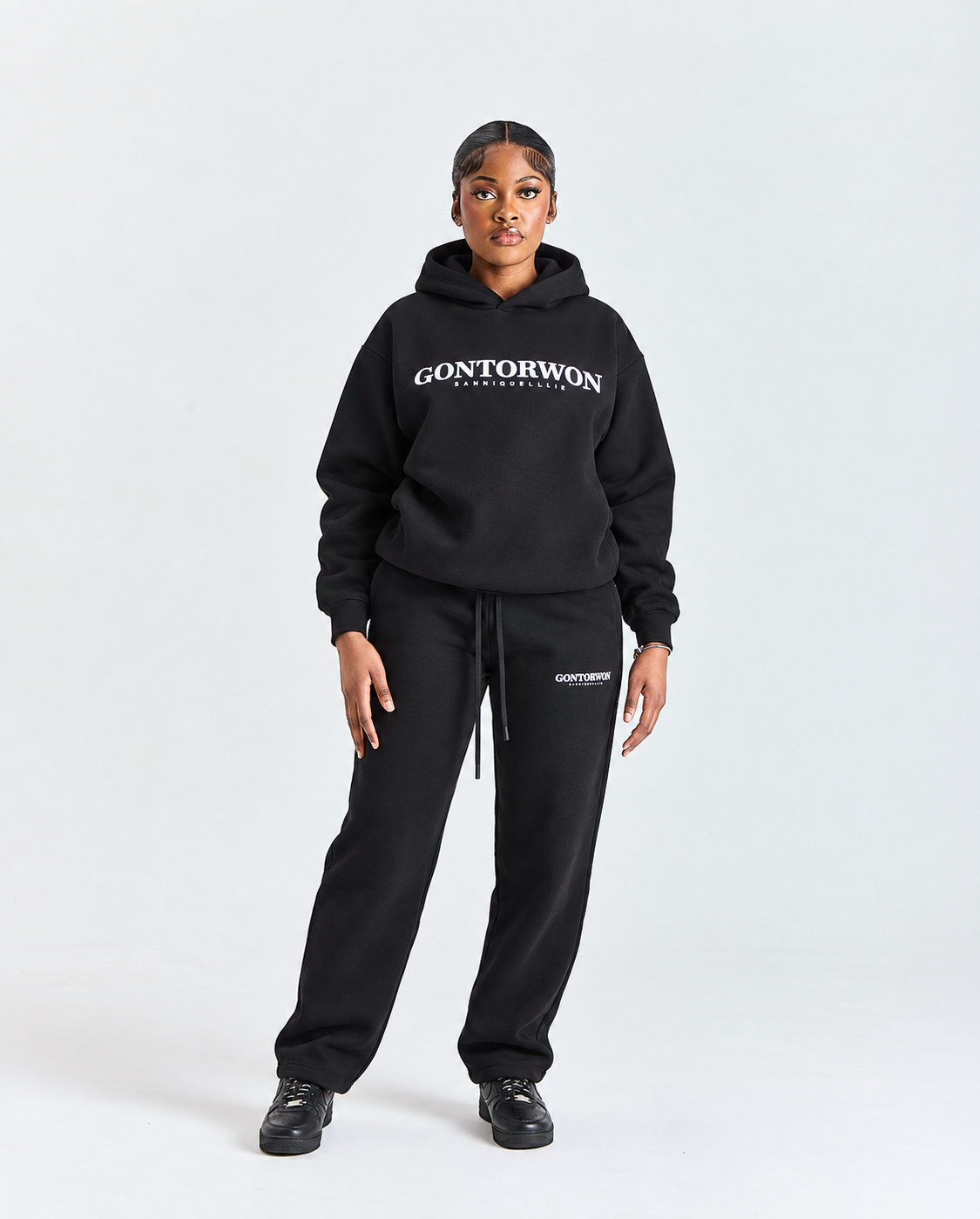 Gontorwon Sanniequellie Utility Zip Hoodie Black Women