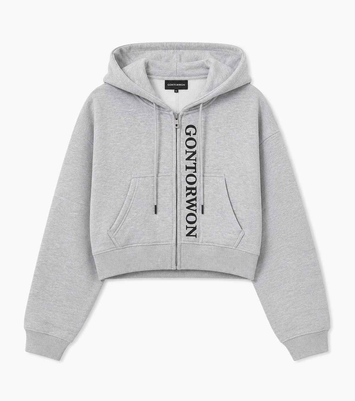 Gontorwon Soft Touch Full Zip Cropped Hoodies Women