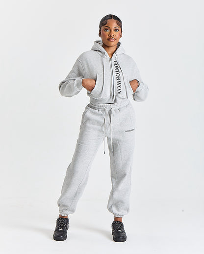 Gontorwon Soft Touch Full Zip Cropped Hoodies Women