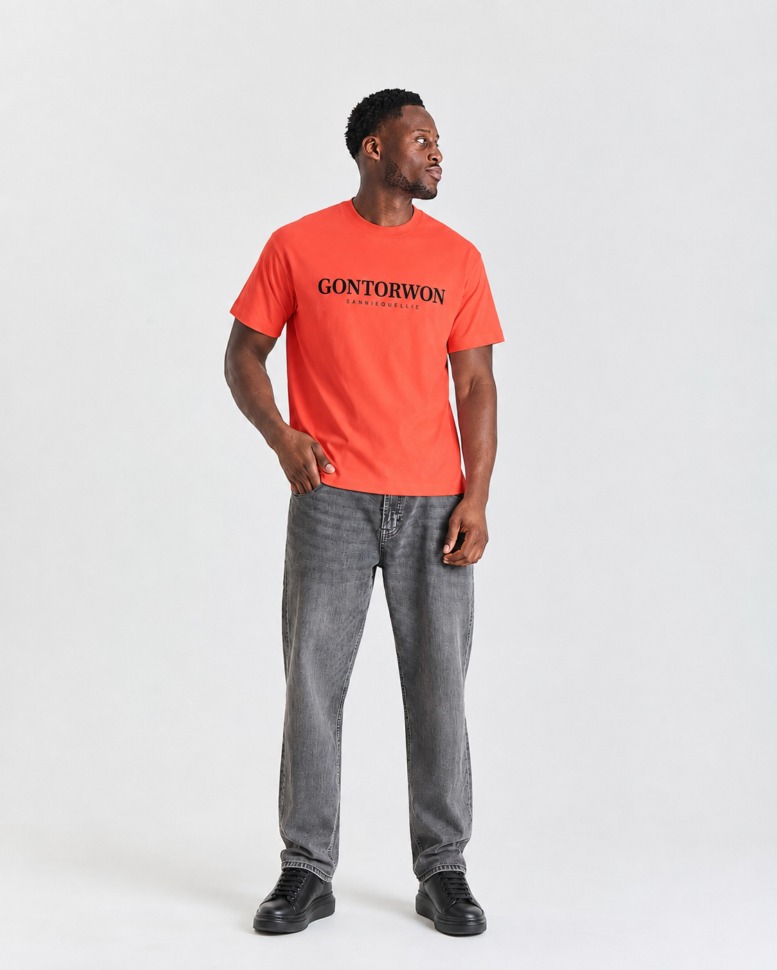 Gontorwon Sanniequellie 305 Heavyweight T-Shirt Orange Men