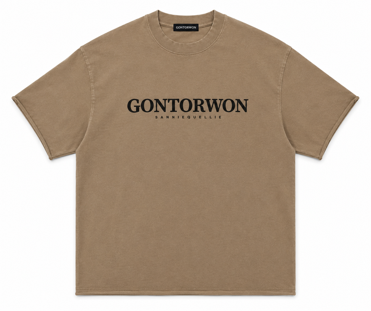 Gontorwon Sanniequellie Calmflex Panel Drop T-Shirt Muted Brown Men