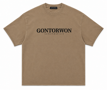 Gontorwon Sanniequellie Calmflex Panel Drop T-Shirt Muted Brown Men