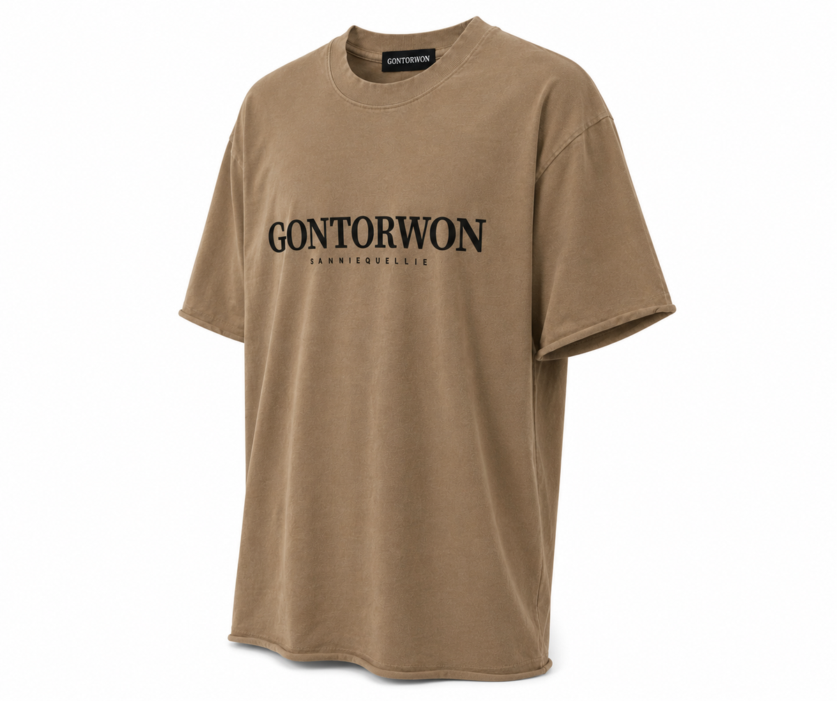 Gontorwon Sanniequellie Calmflex Panel Drop T-Shirt Muted Brown Men
