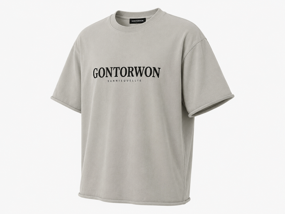 Gontorwon Sanniequellie Calmflex Panel Drop T-Shirt Sage Grey Men