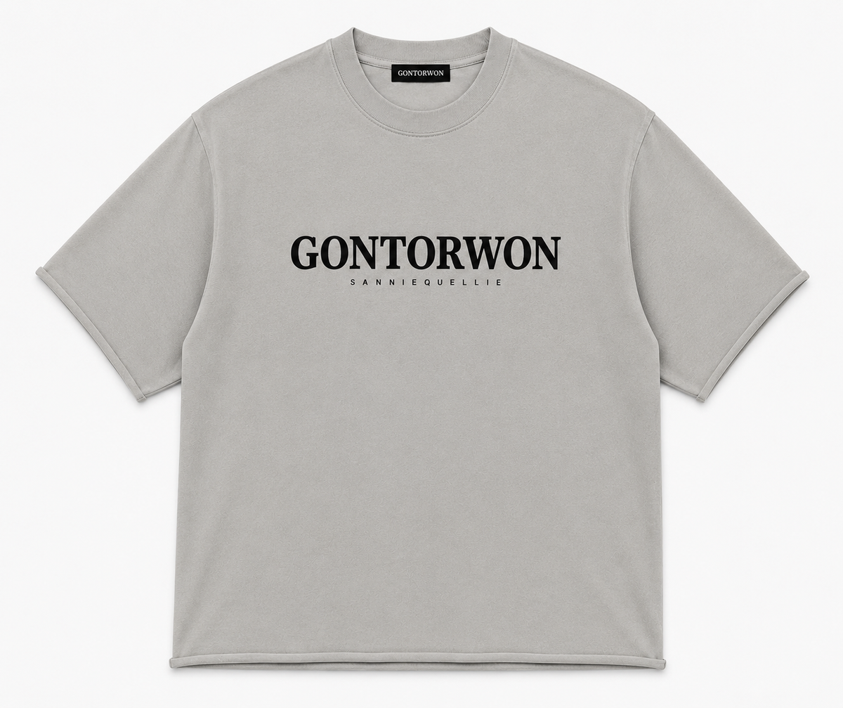 Gontorwon Sanniequellie Calmflex Panel Drop T-Shirt Sage Grey Men
