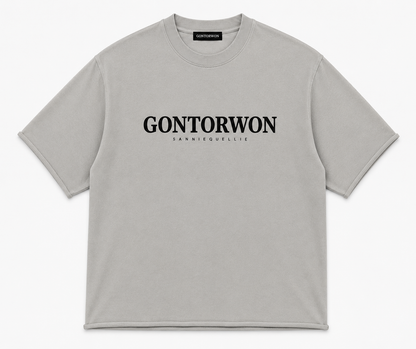 Gontorwon Sanniequellie Calmflex Panel Drop T-Shirt Sage Grey Men