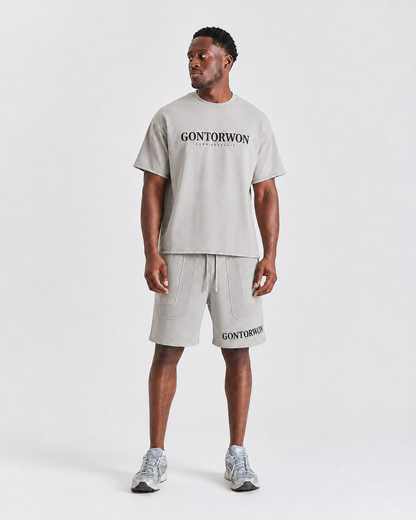Gontorwon Sanniequellie Calmflex Panel Drop T-Shirt Sage Grey Men