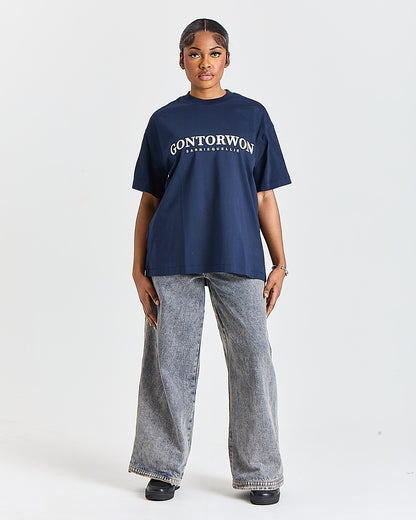 Gontorwon Sanniequellie Nobel Thread T-Shirt Navy Women