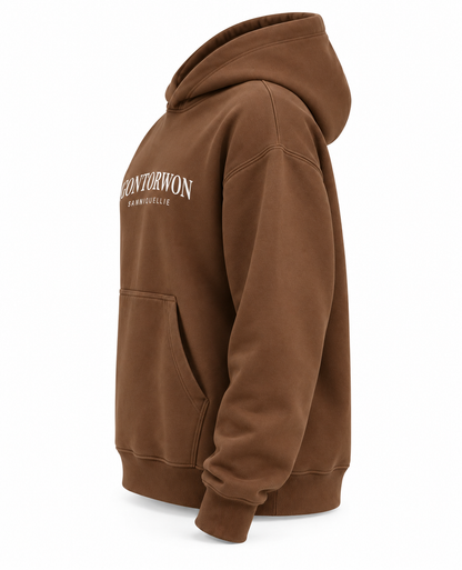 Gontorwon Sanniequellie Everyday Relaxed Fleece Hoodie-White Print Men