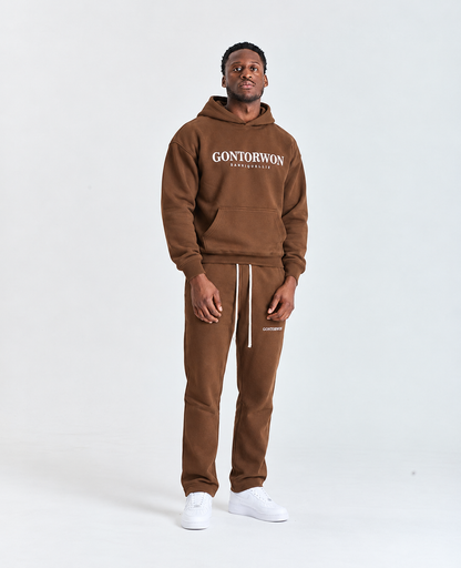 Gontorwon Sanniequellie Everyday Relaxed Fleece Hoodie-White Print Men