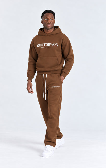 Gontorwon Sanniequellie Everyday Relaxed Fleece Hoodie-White Print Men