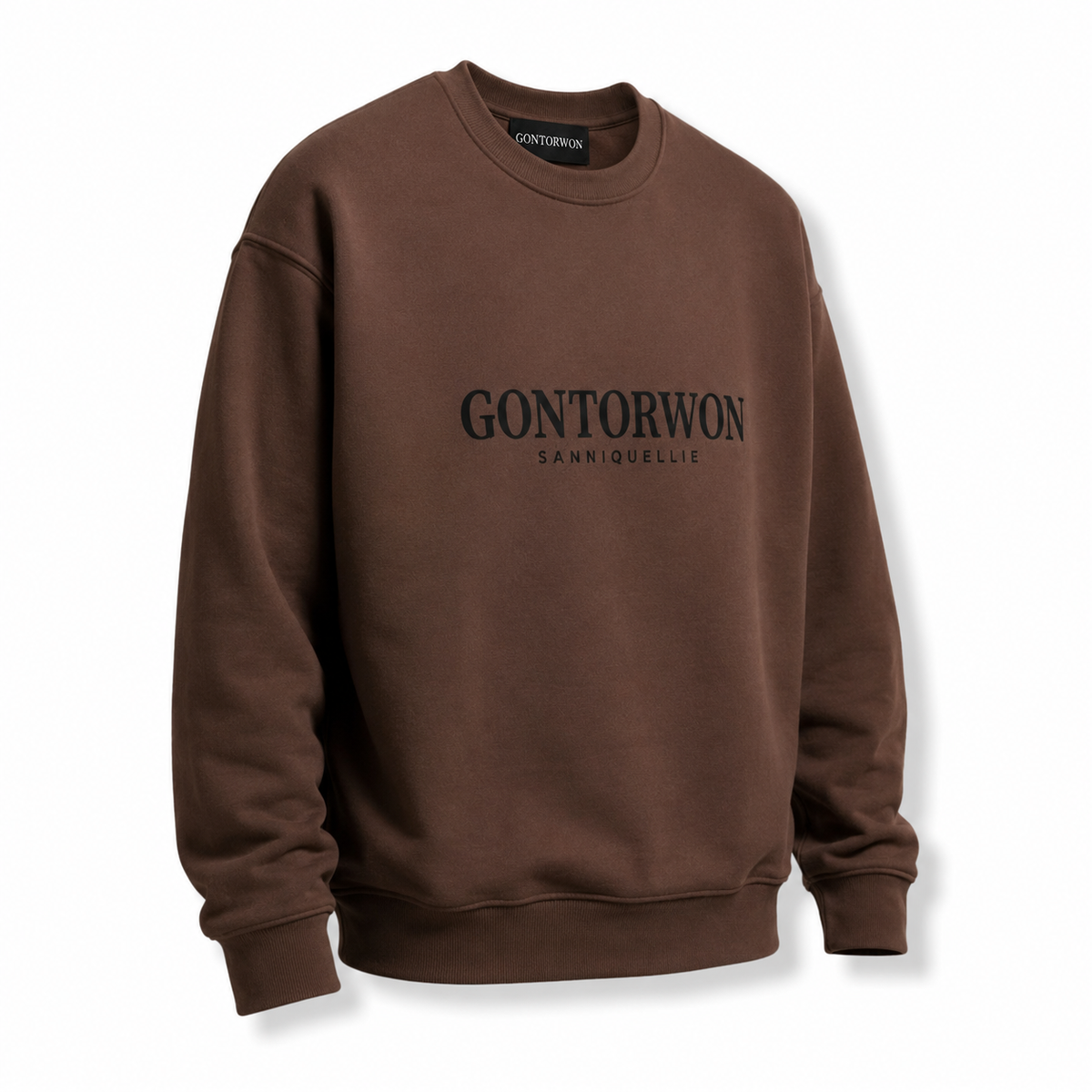 Gontorwon Sanniequellie Everyday Relaxed Fleece Jumper Black Print Men
