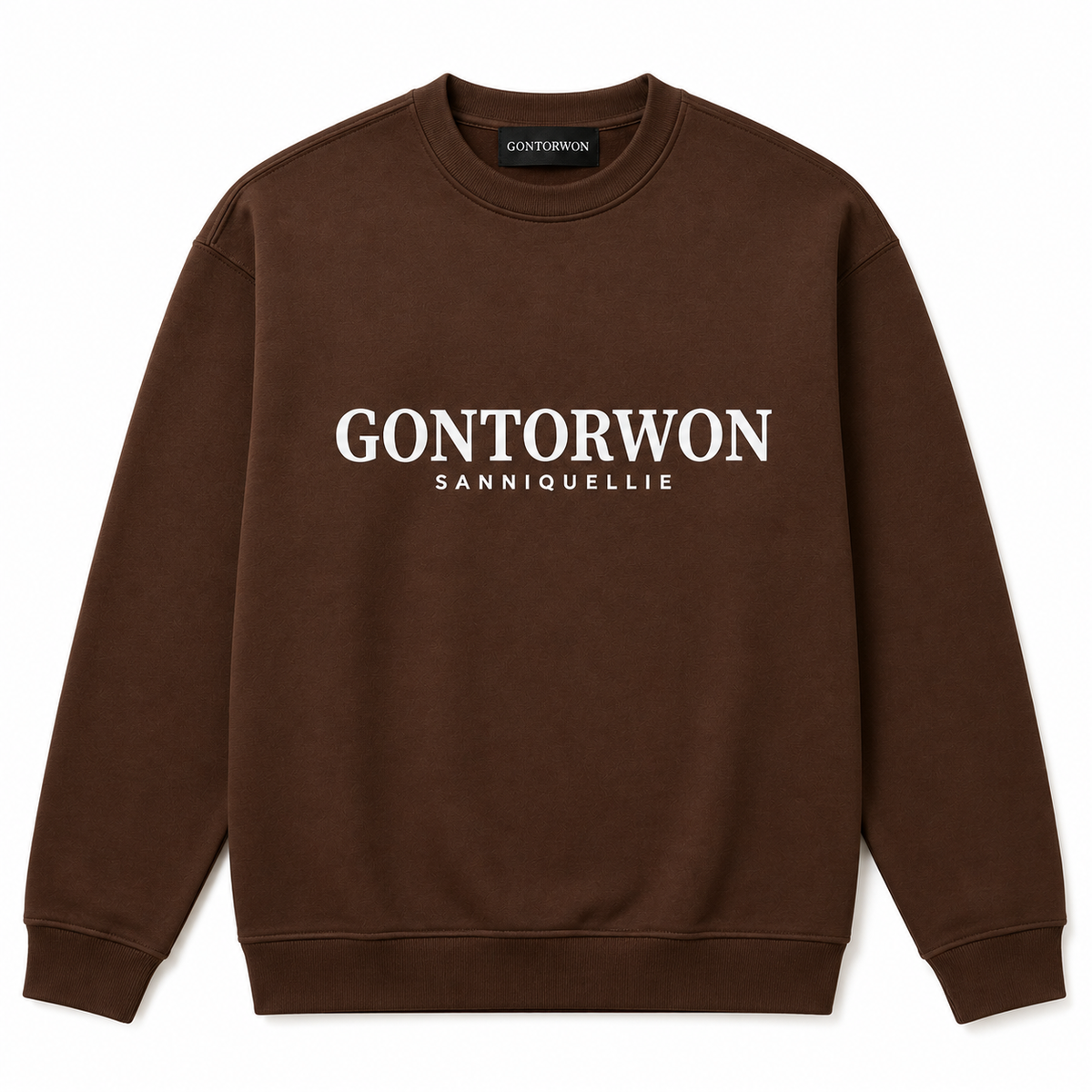 Gontorwon Sanniequellie Everyday Relaxed Fleece Jumper White Print Men