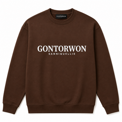 Gontorwon Sanniequellie Everyday Relaxed Fleece Jumper White Print Men