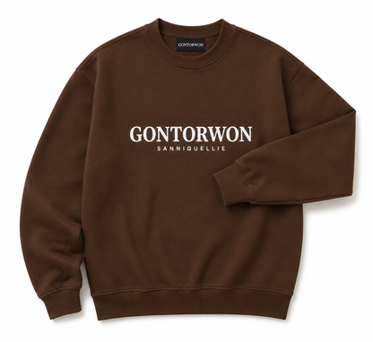 Gontorwon Sanniequellie Everyday Relaxed Fleece Jumper White Print Men