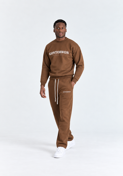 Gontorwon Sanniequellie Everyday Relaxed Fleece Jumper White Print Men