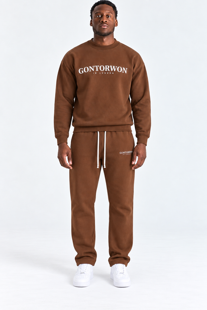 Gontorwon Sanniequellie Everyday Relaxed Fleece Sweat Pant White Print Men