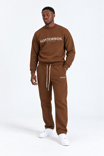 Gontorwon Sanniequellie Everyday Relaxed Fleece Sweat Pant White Print Men