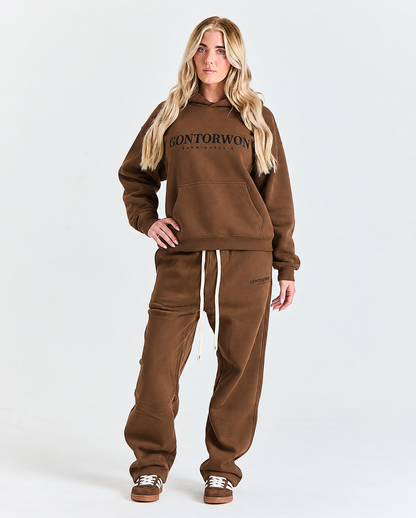 Gontorwon Sanniequellie Everyday Relaxed Fleece Hoodie White Print Women