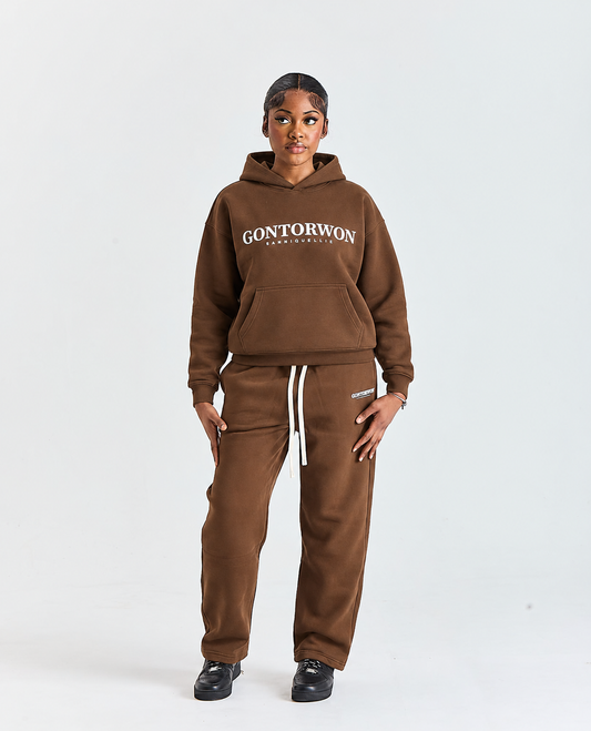 Gontorwon Sanniequellie Everyday Relaxed Fleece Hoodie Black Print Women