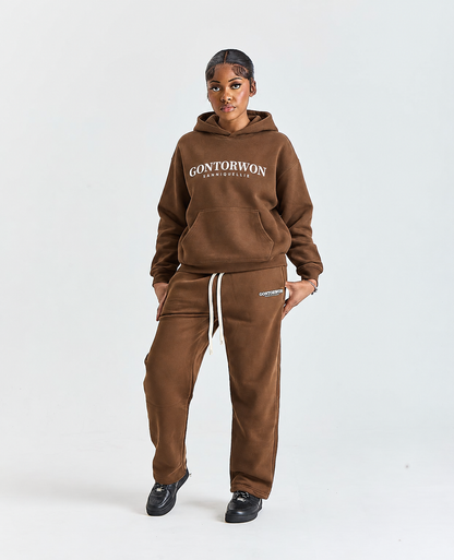 Gontorwon Sanniequellie Everyday Relaxed Fleece Hoodie Black Print Women