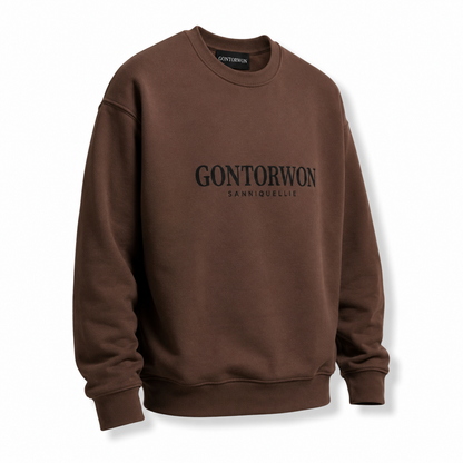 Gontorwon Sanniequellie Everyday Relaxed Fleece Jumper Black Print Women