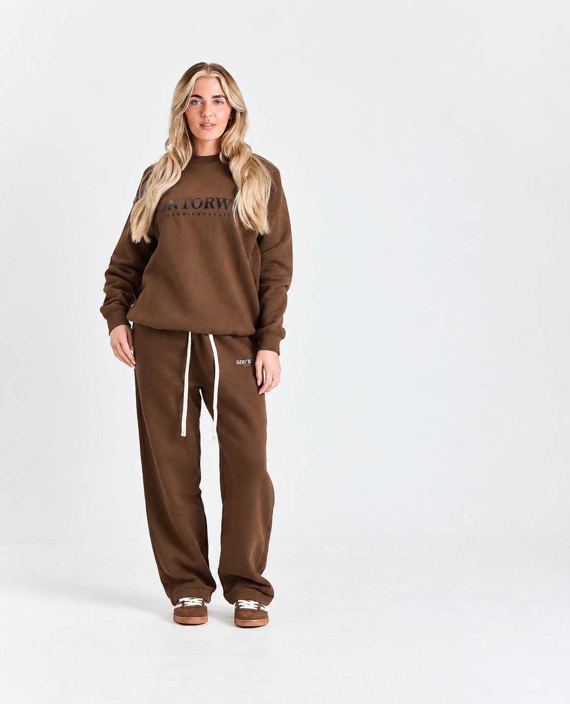 Gontorwon Sanniequellie Everyday Relaxed Fleece Jumper Black Print Women