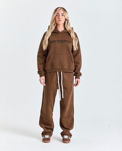 Gontorwon Sanniequellie Everyday Relaxed Fleece Sweat Pant White Print Women