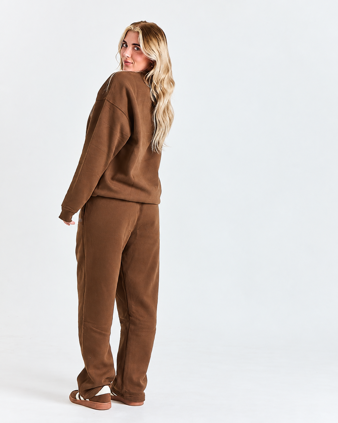 Gontorwon Sanniequellie Everyday Relaxed Fleece Sweat Pant White Print Women