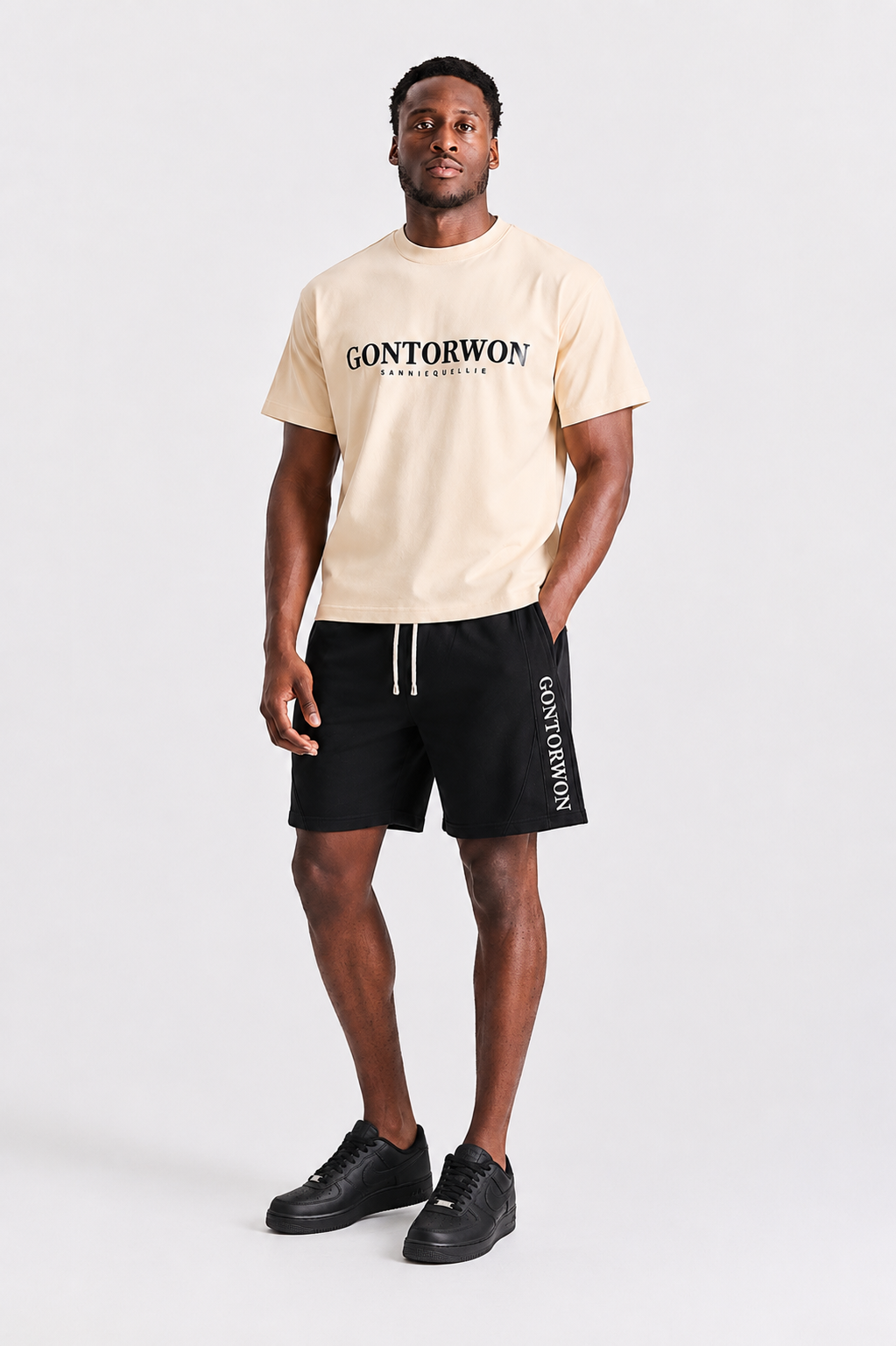 Gontorwon Sanniequellie Essential Tee Cream T-Shirt Men