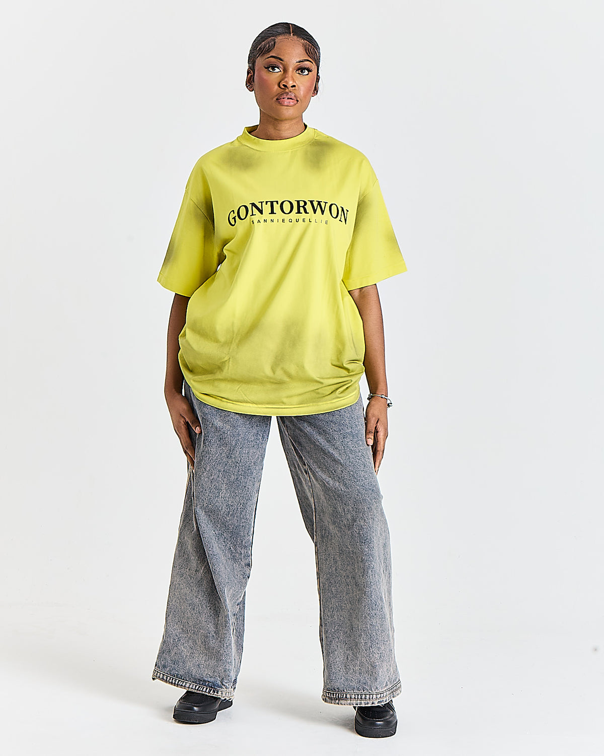 Gontorwon Sanniequellie Nobel Thread T-Shirt Bright Citron Women