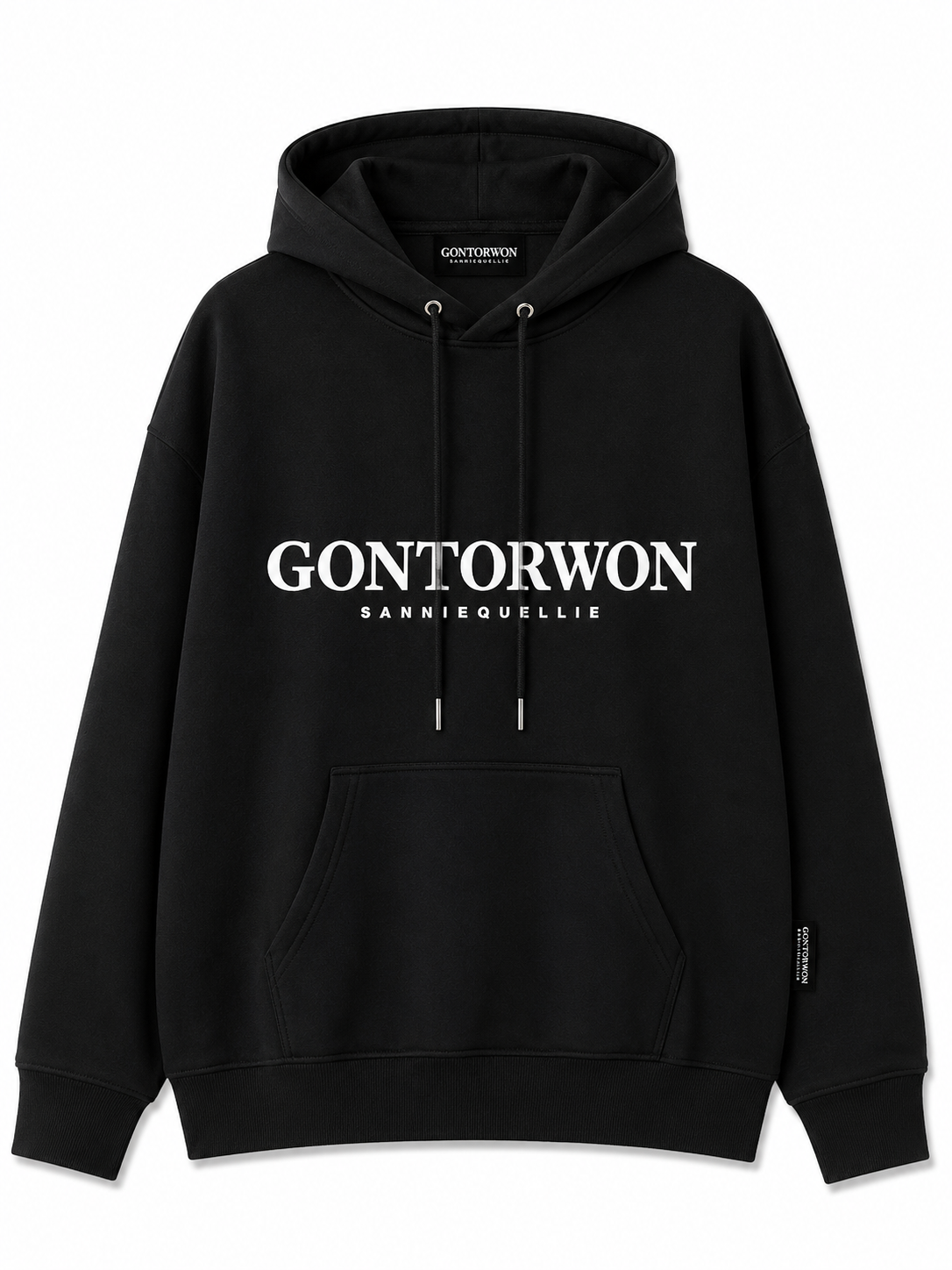 Gontorwon Sanniequellie Soft Brushed Feel Hoodie Black Men