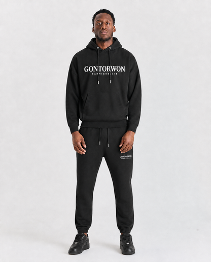 Gontorwon Sanniequellie Soft Brushed Feel Hoodie Black Men