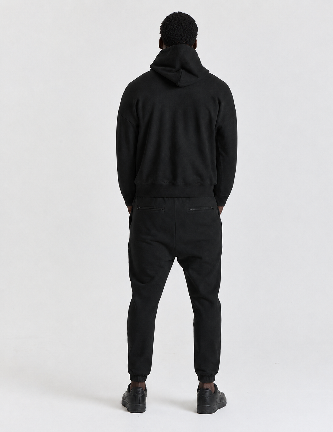Gontorwon Sanniequellie Soft Brushed Feel Hoodie Black Men