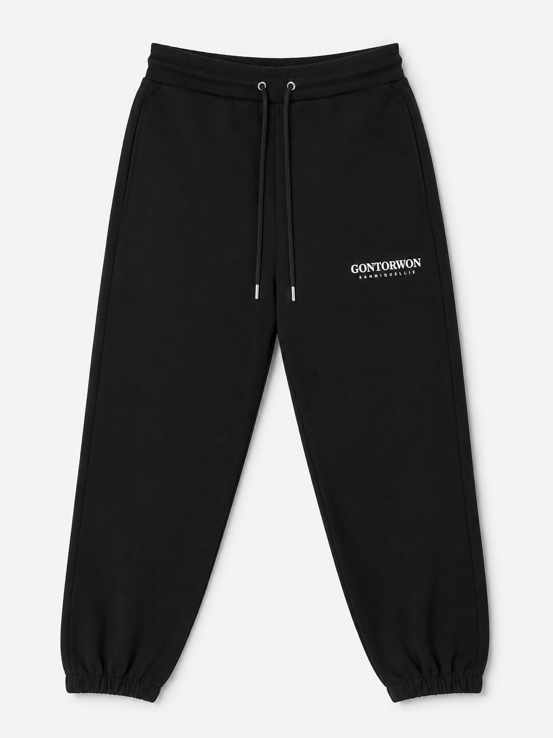 Gontorwon Sanniequellie Soft Brushed Feel Elasticated Cuff Pant Black Men