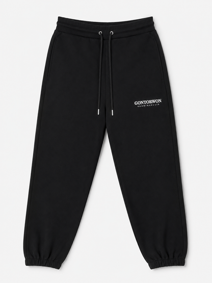 Gontorwon Sanniequellie Soft Brushed Feel Elasticated Cuff Pant Black Men