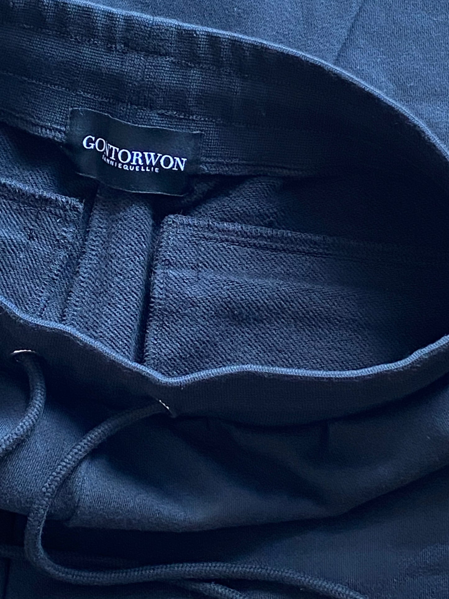 Gontorwon Sanniequellie Soft Brushed Feel Elasticated Cuff Pant Black Men