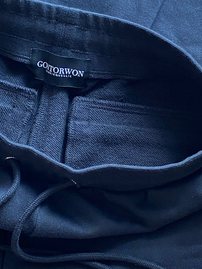 Gontorwon Sanniequellie Soft Brushed Feel Elasticated Cuff Pant Black Men