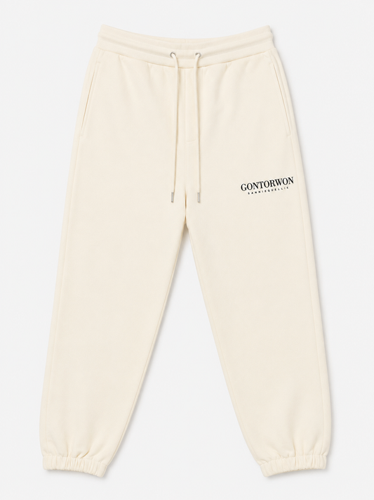 Gontorwon Sanniequellie Soft Brushed Feel Elasticated Cuff Pant Cream Women