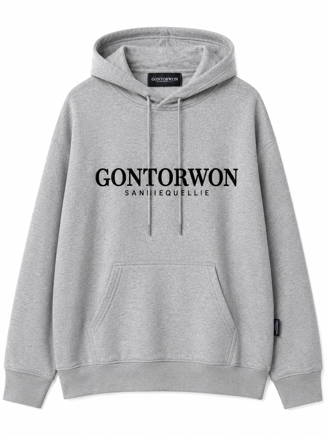 Gontorwon Sanniequellie Soft Brushed Feel Hoodie Grey Men