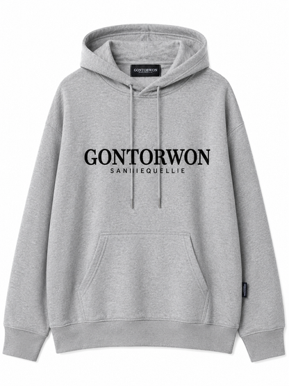 Gontorwon Sanniequellie Soft Brushed Feel Hoodie Grey Men