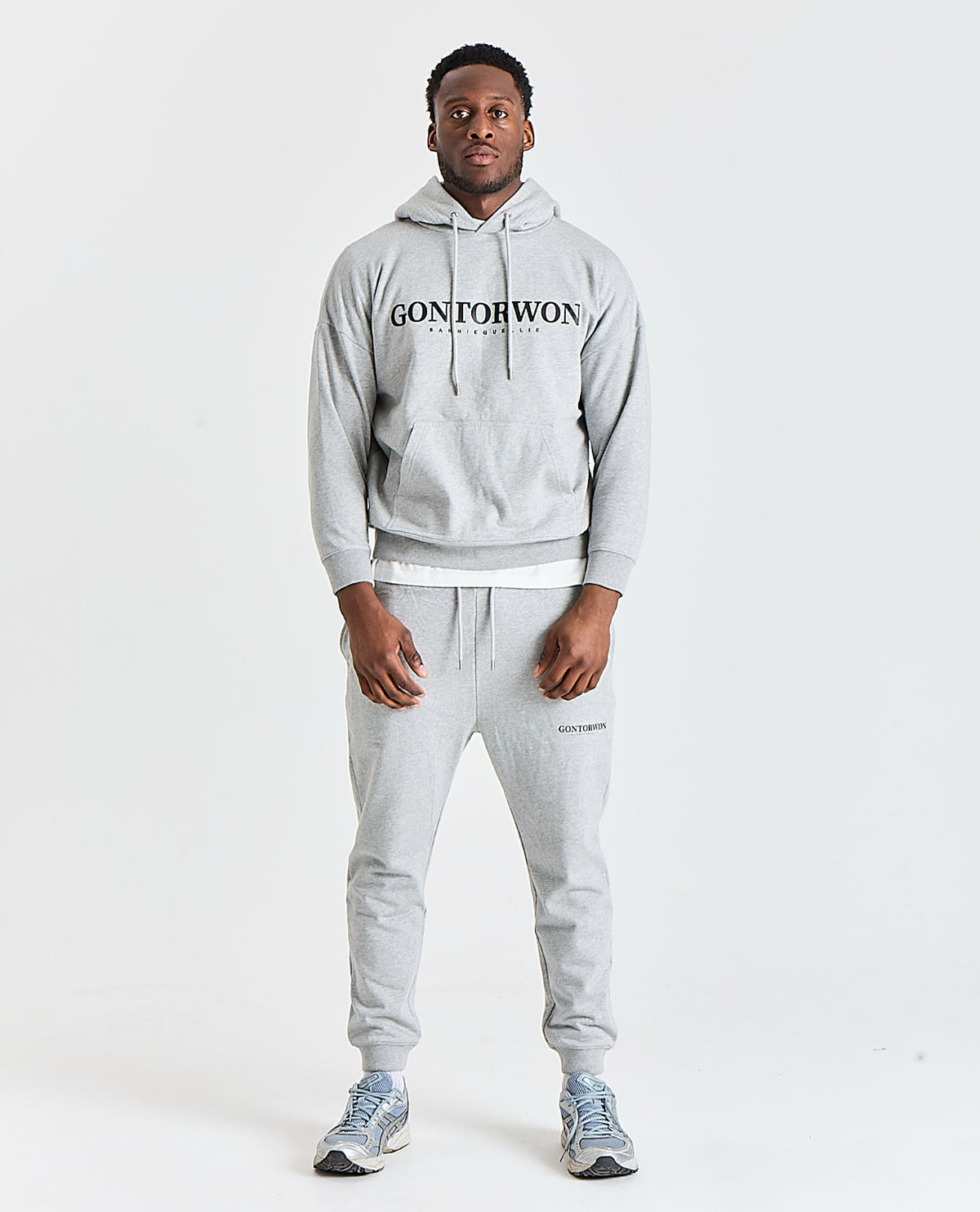 Gontorwon Sanniequellie Soft Brushed Feel Hoodie Grey Men