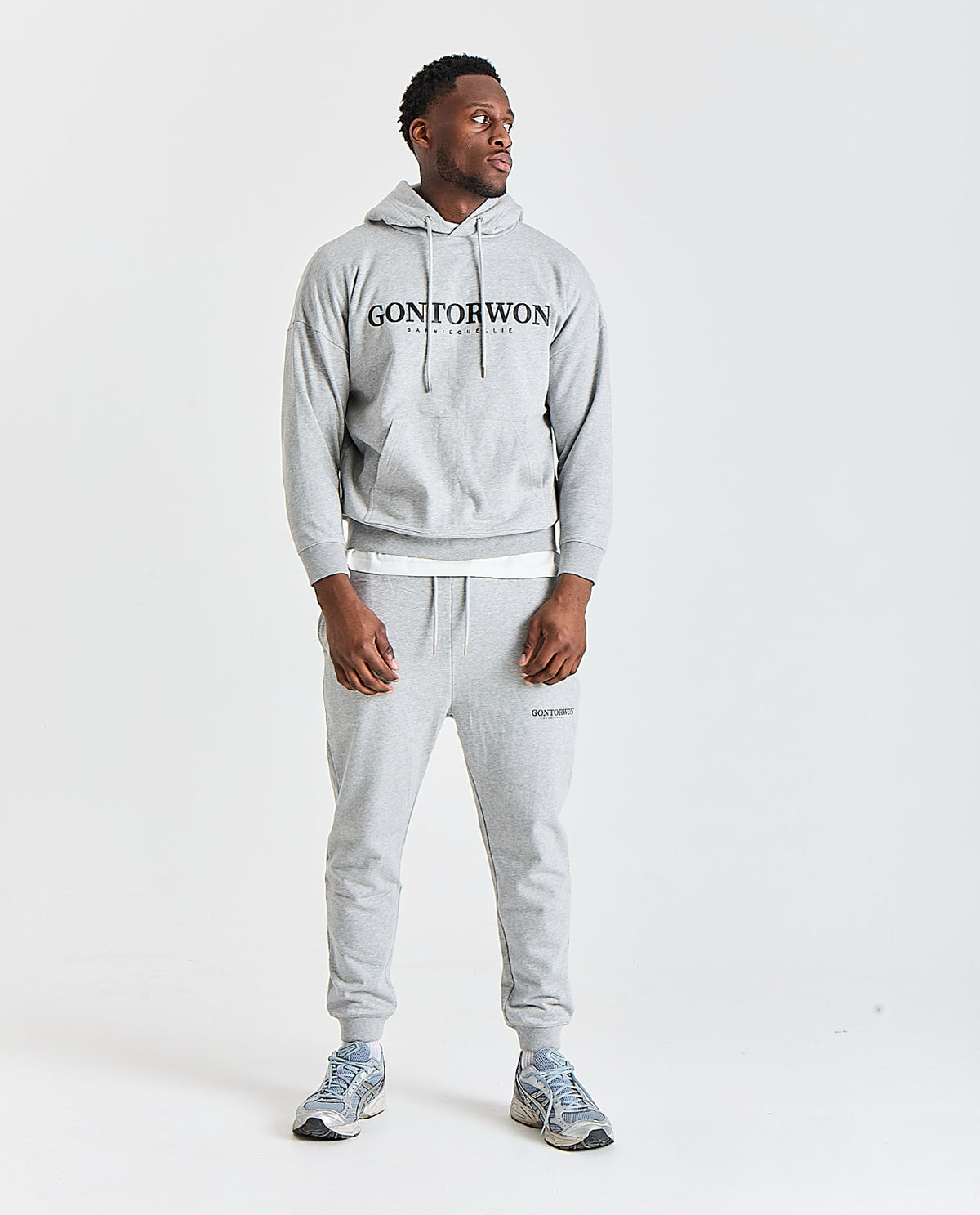 Gontorwon Sanniequellie Soft Brushed Feel Hoodie Grey Men