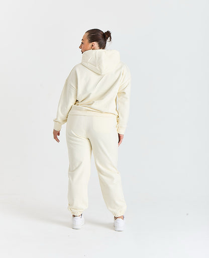 Gontorwon Sanniequellie Soft Brushed Feel Hoodie Cream Women