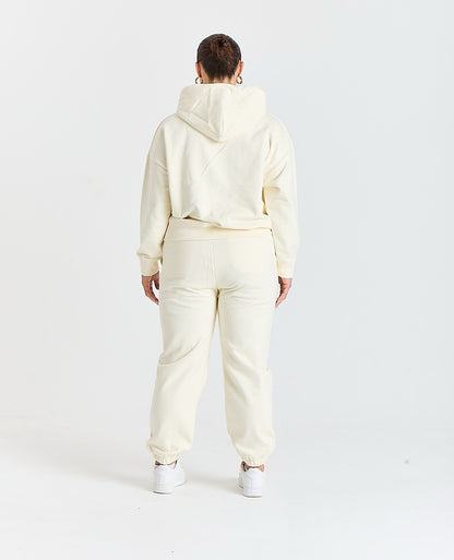 Gontorwon Sanniequellie Soft Brushed Feel Elasticated Cuff Pant Cream Women