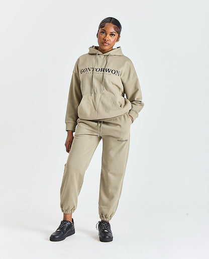 Gontorwon Sanniequellie Soft Brushed Feel Hoodie Sage Dust Women