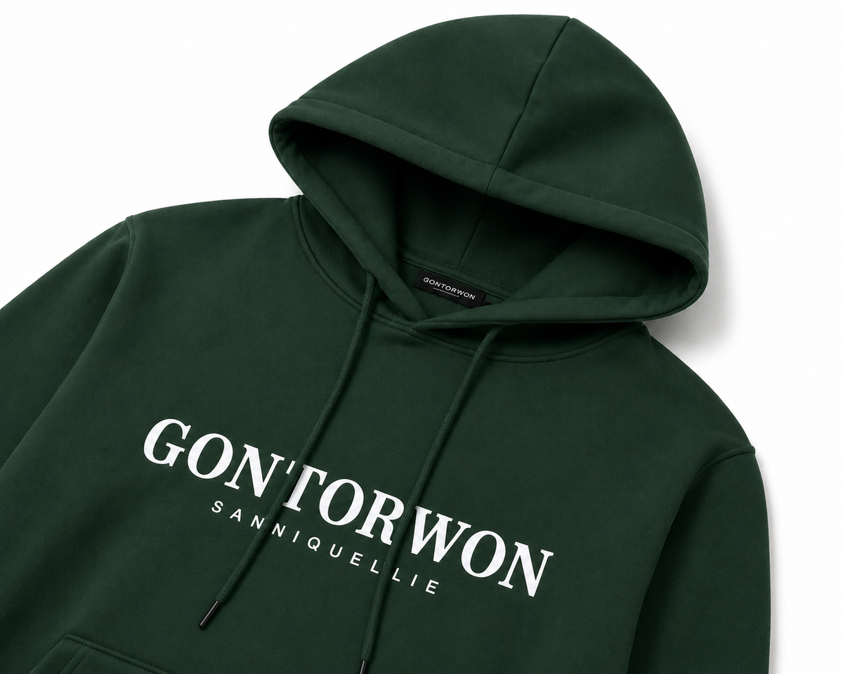 Gontorwon Sanniequellie Soft Touch Cuffed Hoodie Forest Green Women