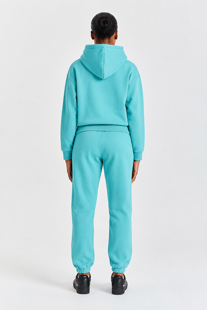 Gontorwon Sanniequellie Soft Touch Cuffed Hoodie Teal Women