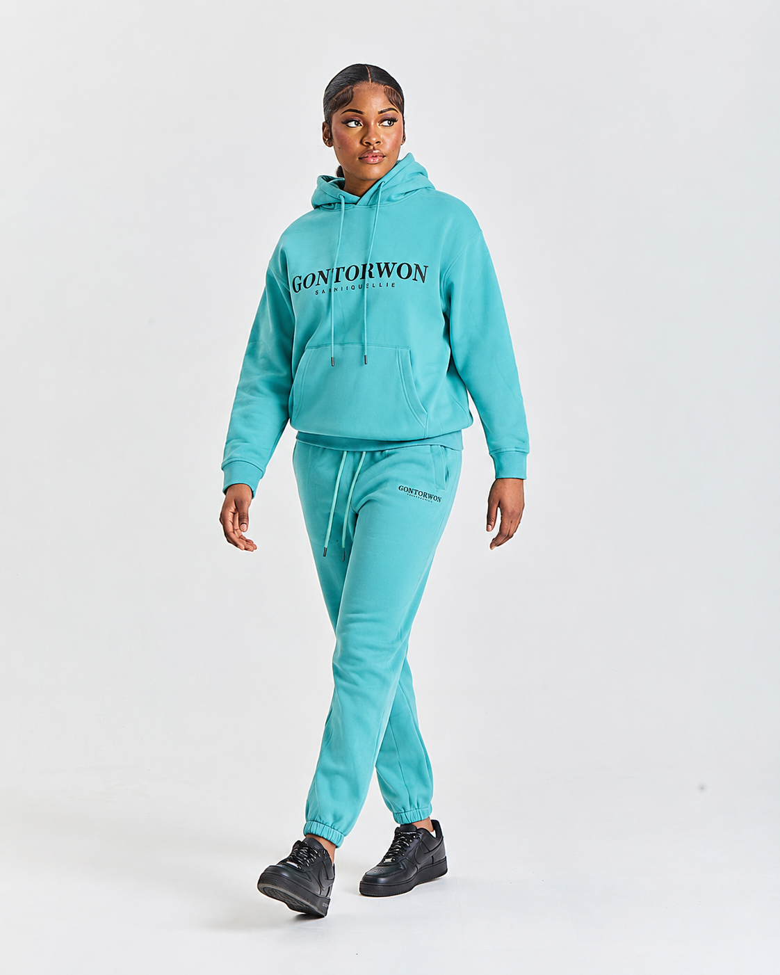 Gontorwon Sanniequellie Soft Touch Cuffed Ankle Pant Teal Women